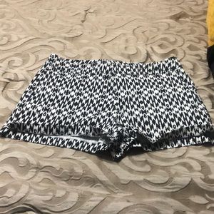 Black and white shorts